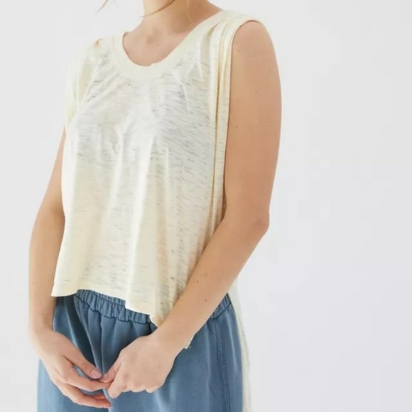Urban Outfitters Aimee Pleated Burnout Tank Top S - Picture 2 of 4